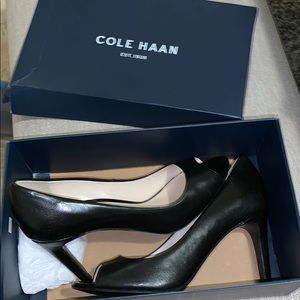Cole Haan Open Toe Black Pump